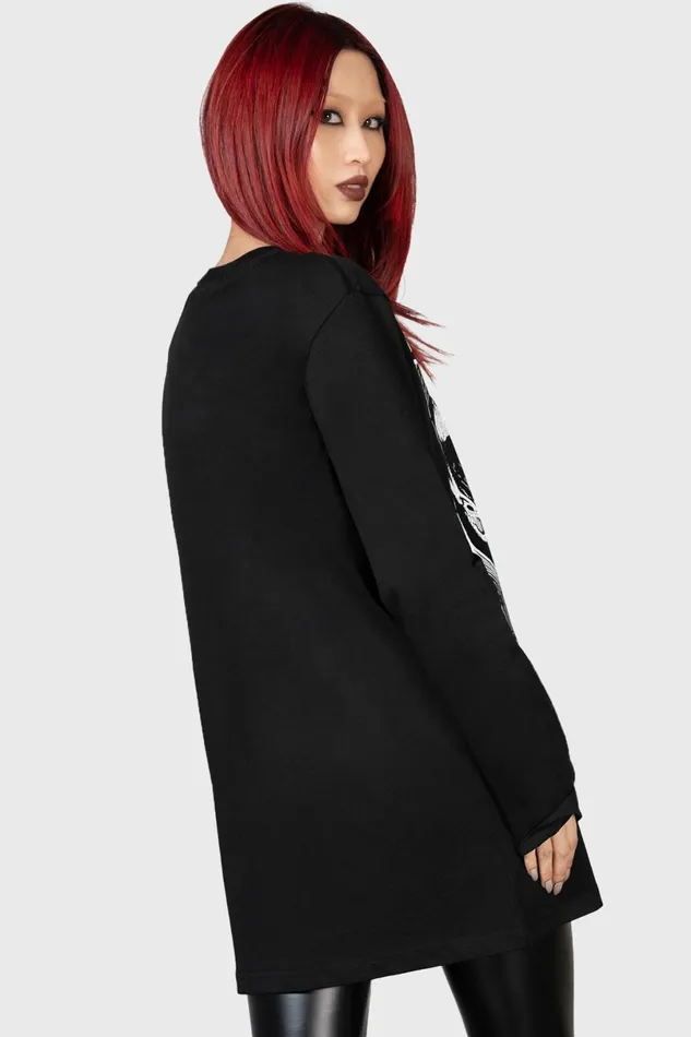 Killstar Long Sleeves Women Blind Mind Long Sleeve Top