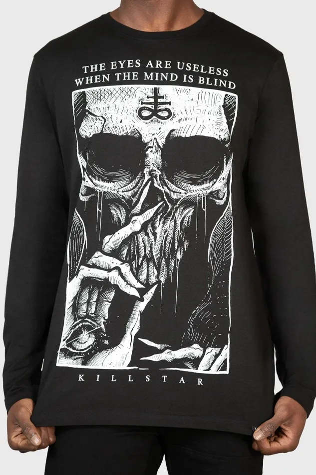 Killstar Long Sleeves Women Blind Mind Long Sleeve Top