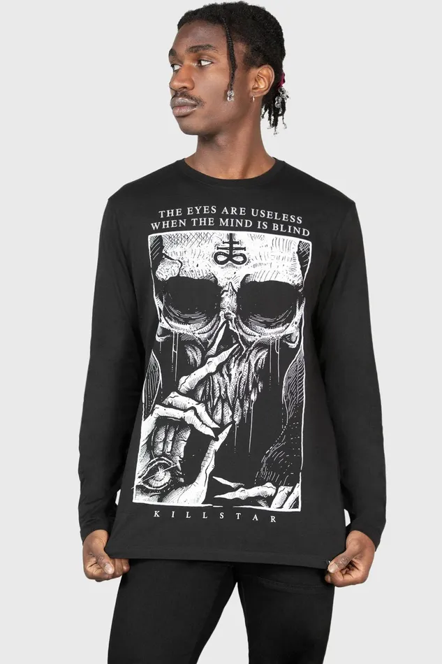 Killstar Long Sleeves Women Blind Mind Long Sleeve Top
