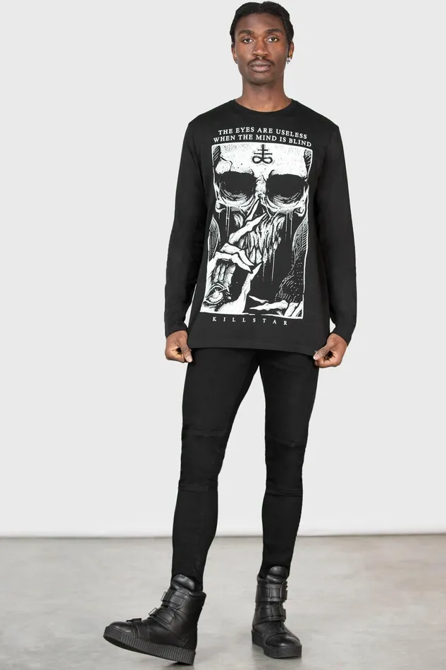 Killstar Long Sleeves Women Blind Mind Long Sleeve Top