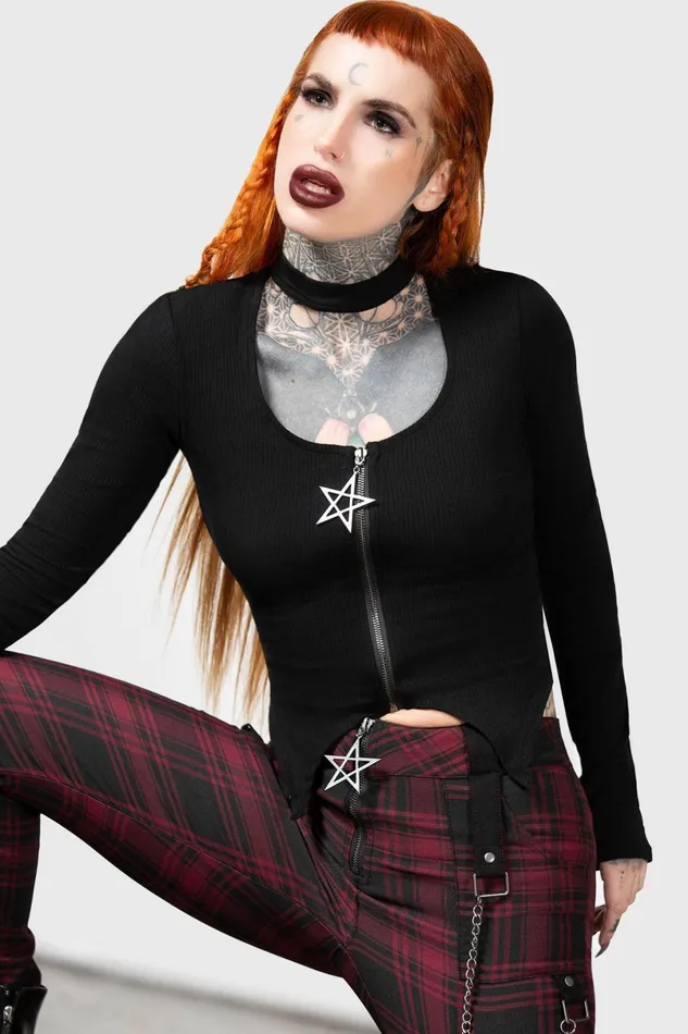 Killstar Long Sleeves Women Starcanum Top