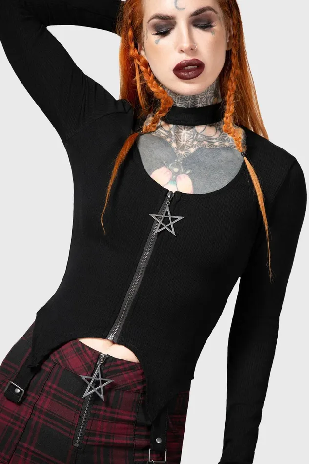 Killstar Long Sleeves Women Starcanum Top