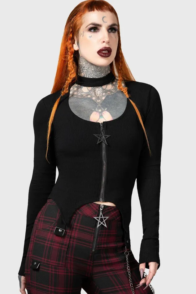 Killstar Long Sleeves Women Starcanum Top