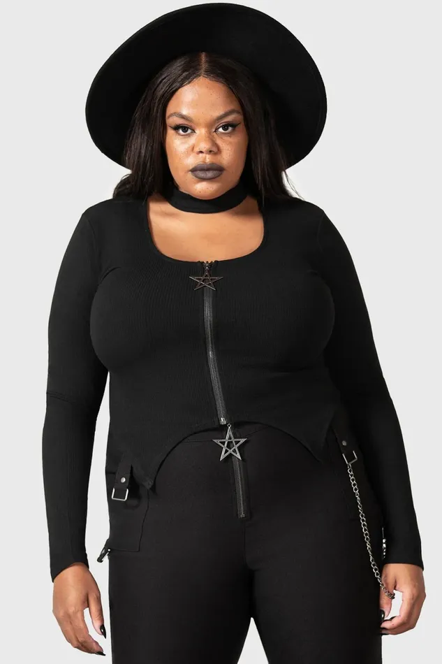 Killstar Long Sleeves Women Starcanum Top