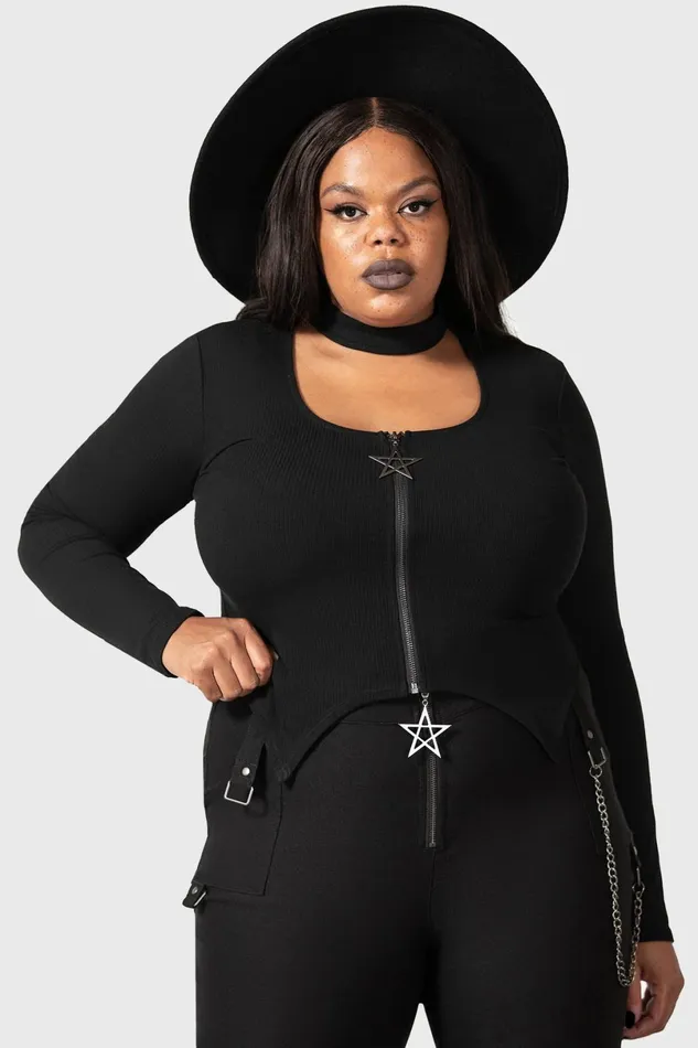 Killstar Long Sleeves Women Starcanum Top