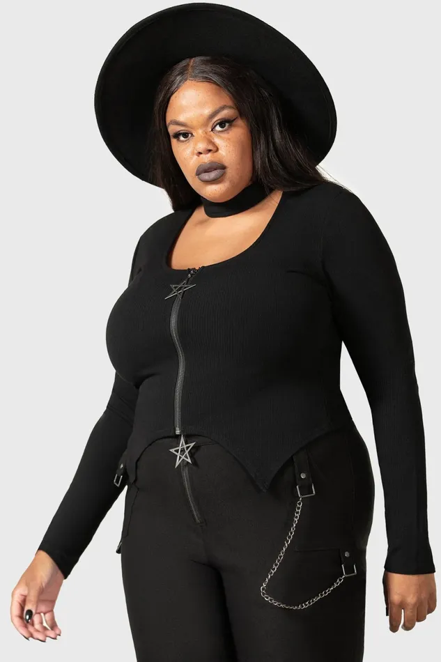 Killstar Long Sleeves Women Starcanum Top