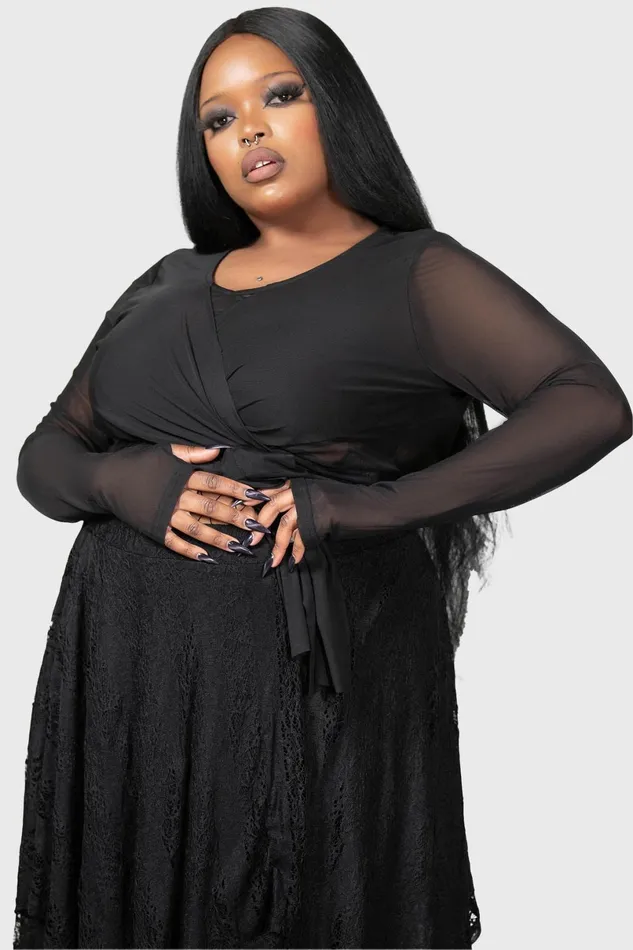 Killstar Long Sleeves Women Sunset Wrap Top