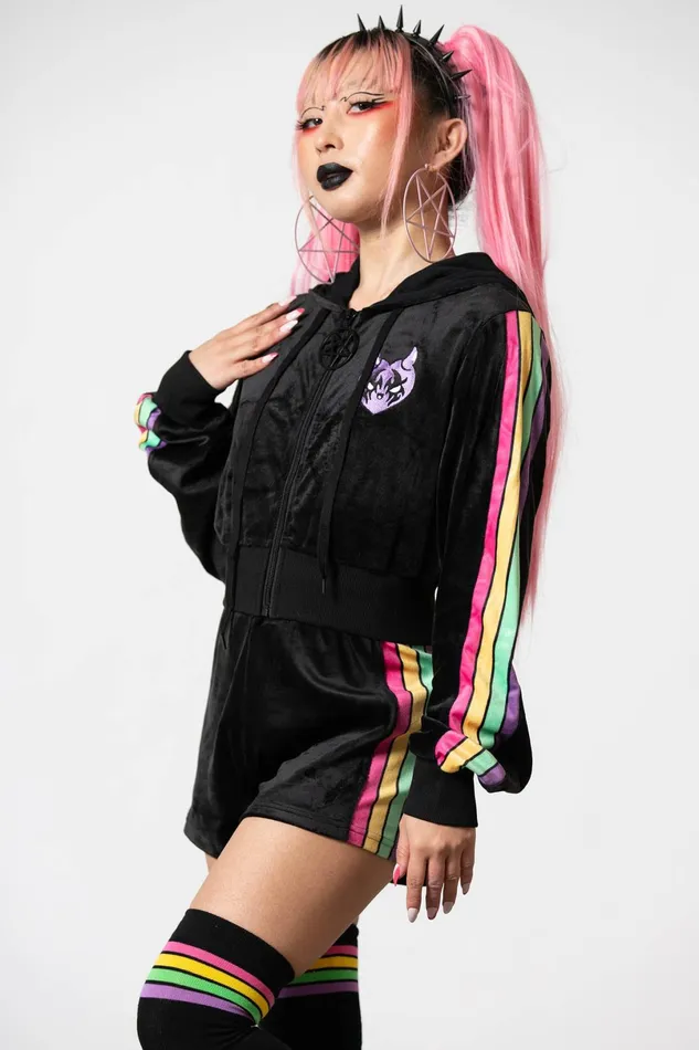 Killstar Loungewear Women Coven Chill Velour Hoodie