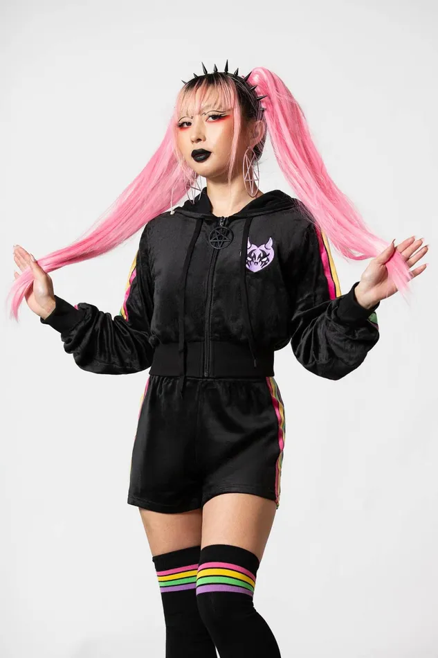 Killstar Loungewear Women Coven Chill Velour Hoodie