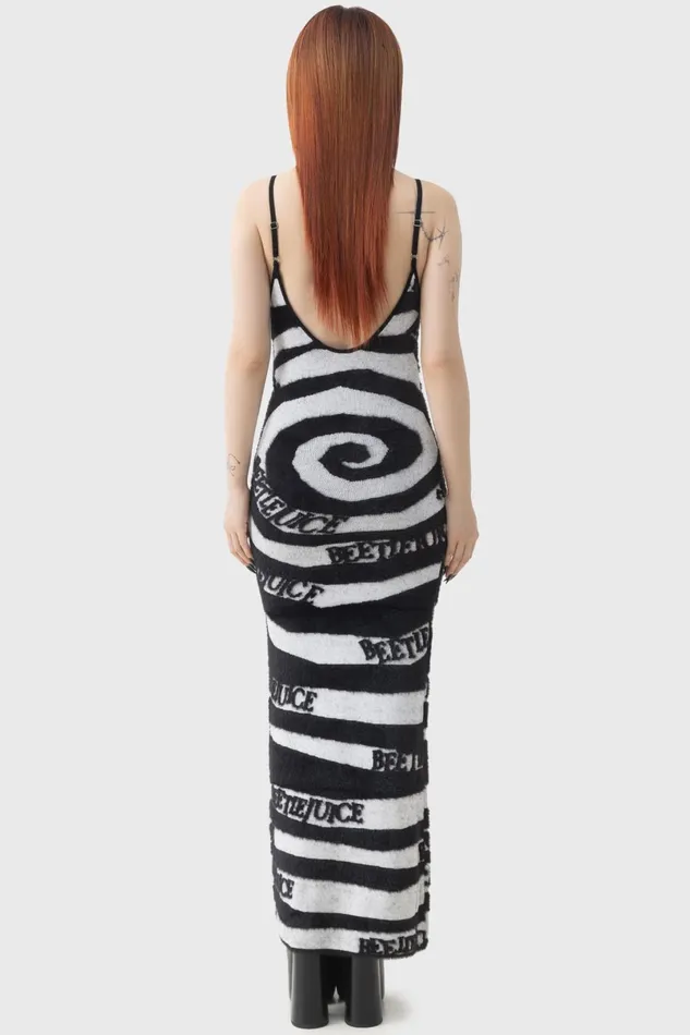 Killstar Maxi Women Vertigo Spiral Knitted Maxi Dress