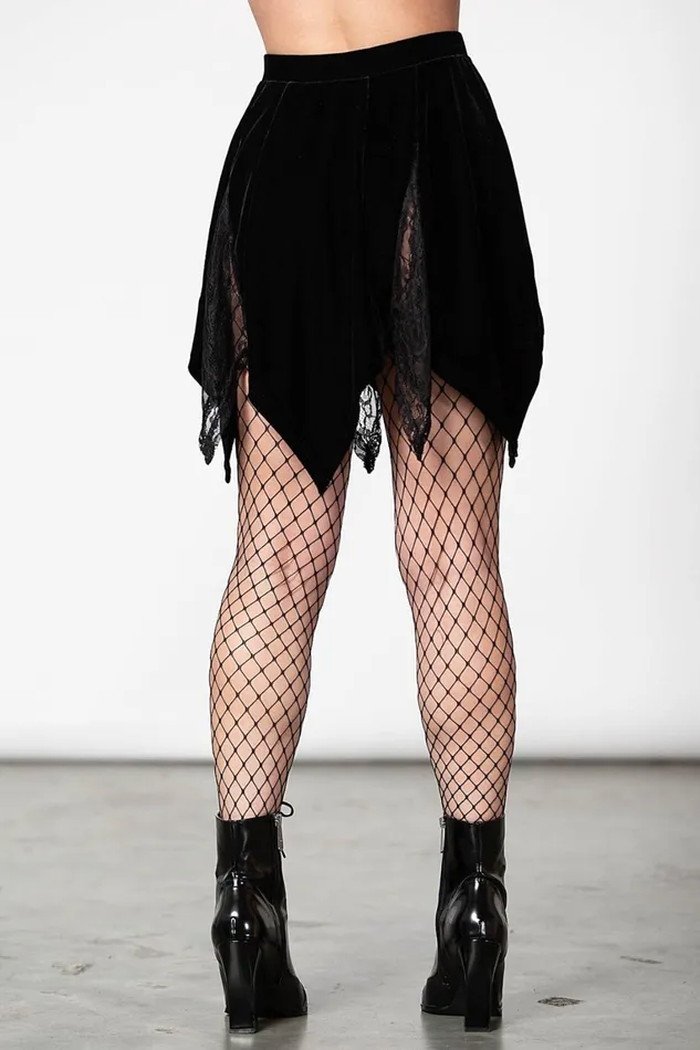 Killstar Mini Skirts Women Lester Velvet Mini Skirt B