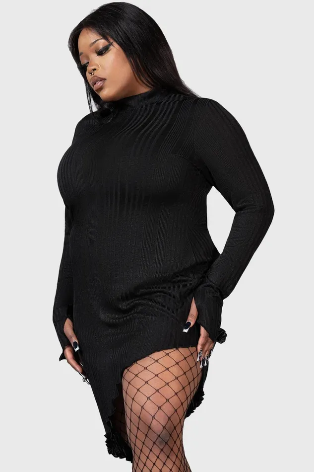 Killstar Mini Women Stone Heart Asymmetric Dress