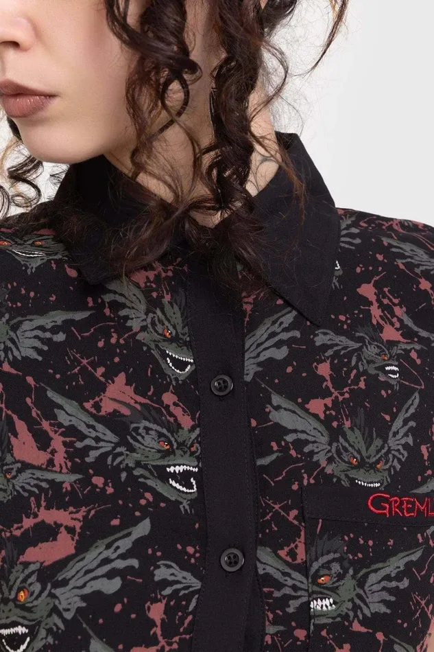 Killstar Mini Women The Gremlins Are Coming Shirt Dress