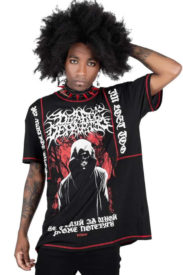 Killstar TShirts and Vests Men Departed Oversized Top