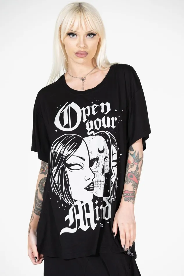 Killstar TShirts and Vests Women Inside Your Mind Relaxed Top