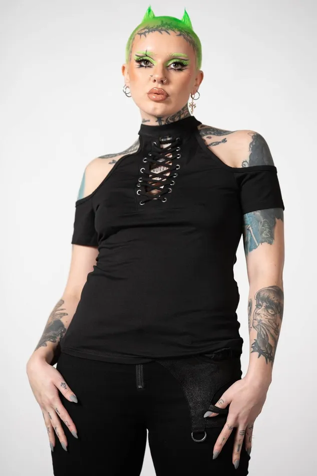 Killstar TShirts and Vests Women No Secrets Cap Sleeve Top
