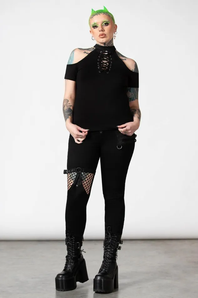 Killstar TShirts and Vests Women No Secrets Cap Sleeve Top