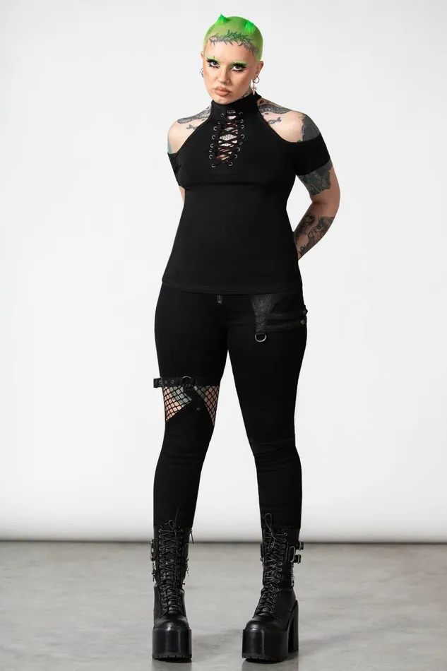 Killstar TShirts and Vests Women No Secrets Cap Sleeve Top