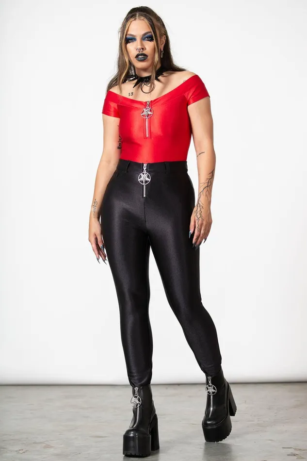 Killstar TShirts and Vests Women Vervain Top SCARLET