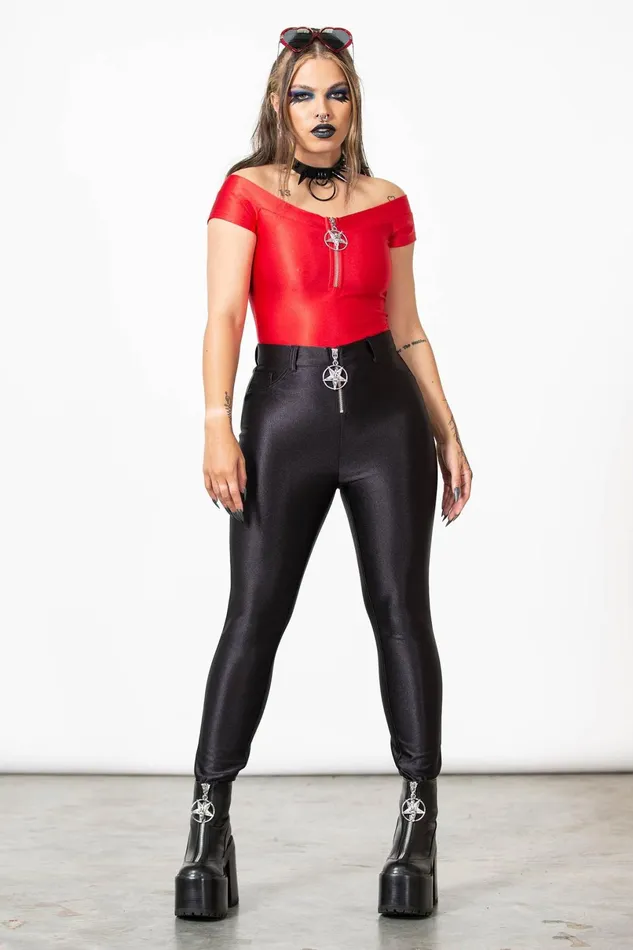 Killstar TShirts and Vests Women Vervain Top SCARLET