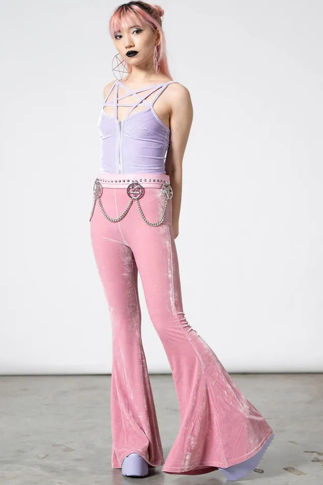 Killstar Velvet Women Lost In Sin Zip Top PASTEL LILAC