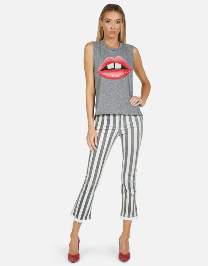 Kinzington Gap Tooth Heather Grey Women Lauren Moshi Tanks