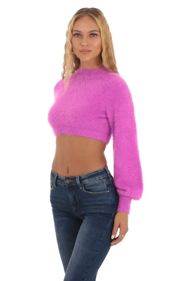Knit Mock Neck Jumper Magenta Women LUCY IN THE SKY Jumpers and Cardigans Knit Mock Neck Jumper Magenta Women LUCY IN THE SKY Jumpers and Cardigans