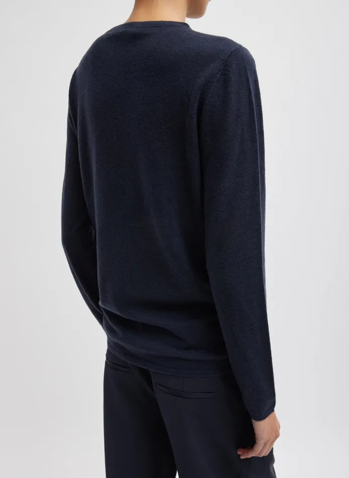 Knitwear and Sweatshirts Women Tibi Skinlike Mercerized Wool Soft Sheer Pullover