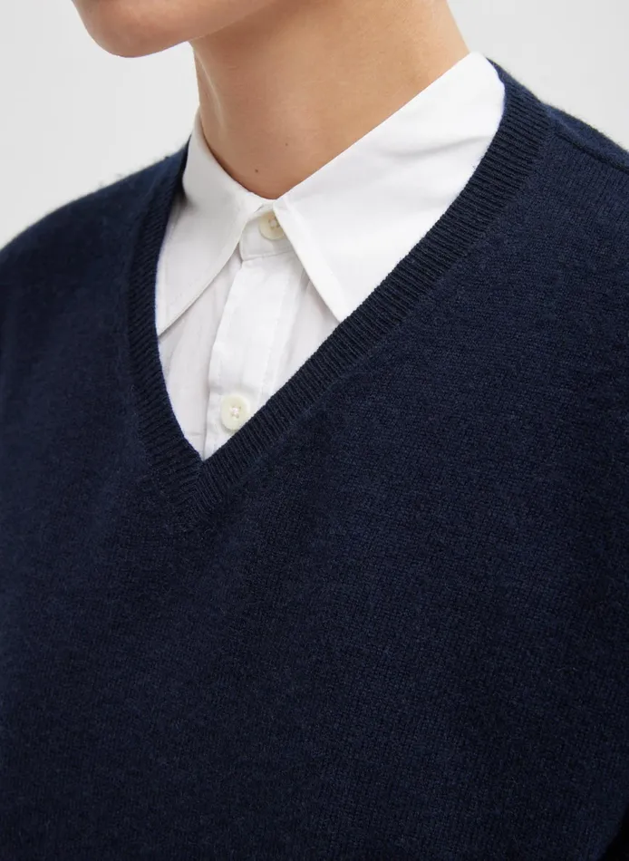 Knitwear and Sweatshirts Women Tibi Washable Cashmere Easy VNeck Sweater