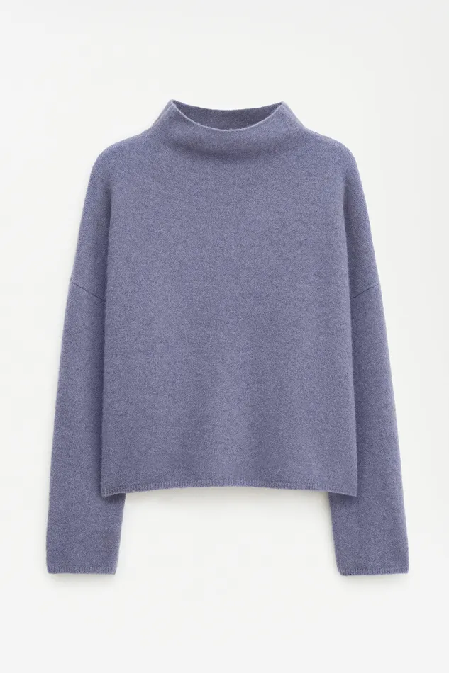 Knitwear filippak Women Mika Yak Funnelneck Sweater Dusty Blue