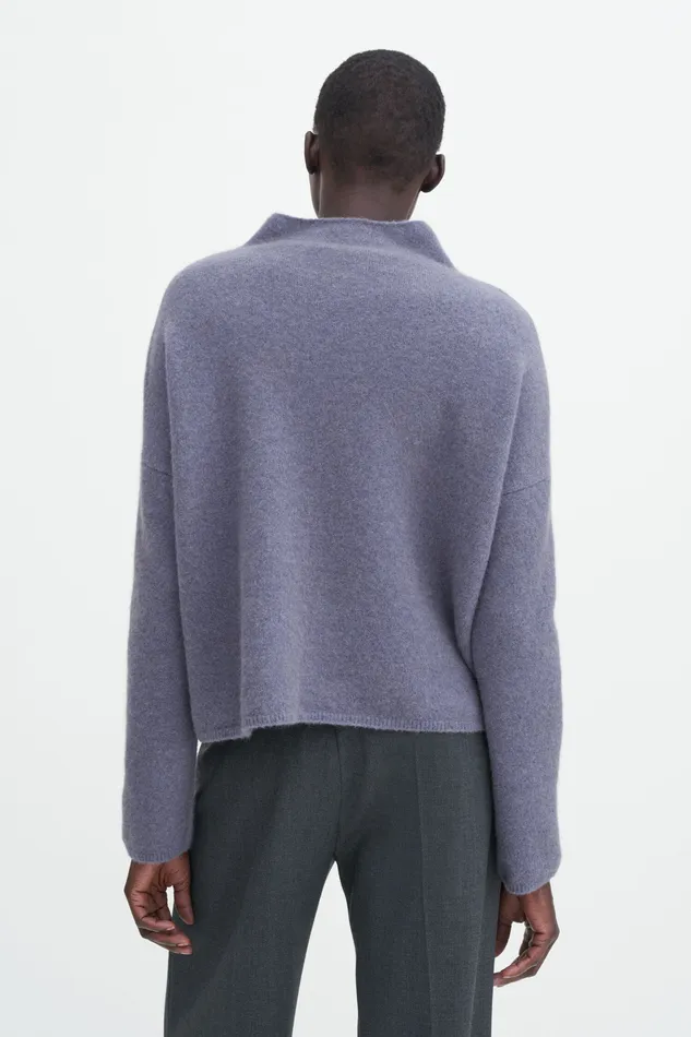 Knitwear filippak Women Mika Yak Funnelneck Sweater Dusty Blue