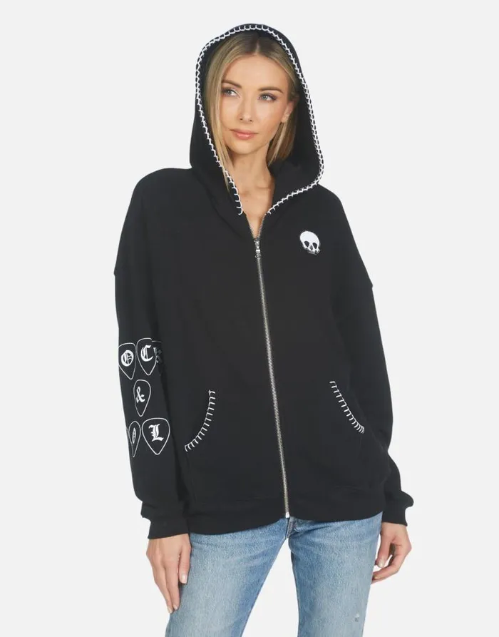 Koa Music Skull Black Women Lauren Moshi Hoodies