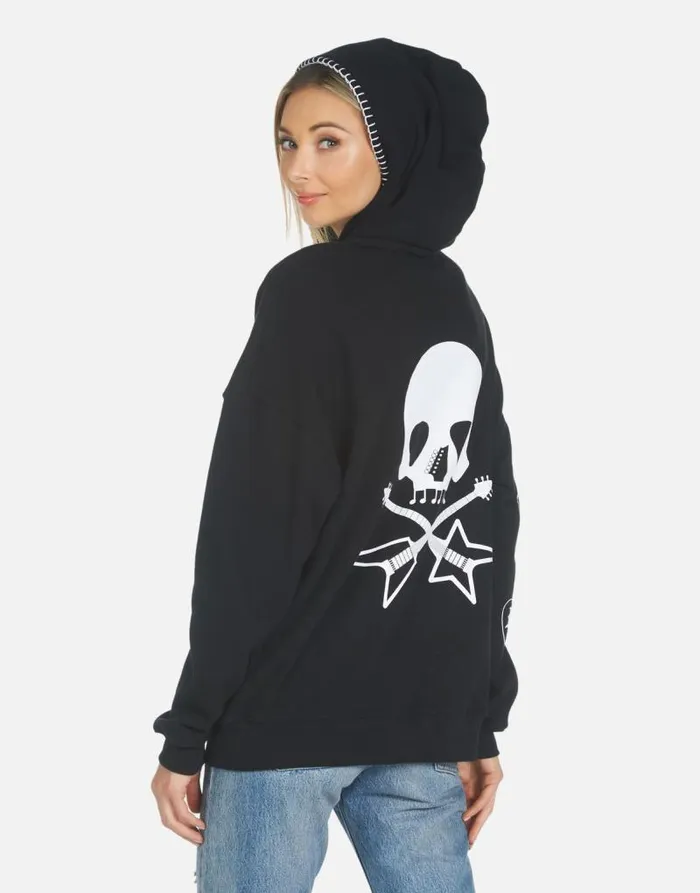Koa Music Skull Black Women Lauren Moshi Hoodies