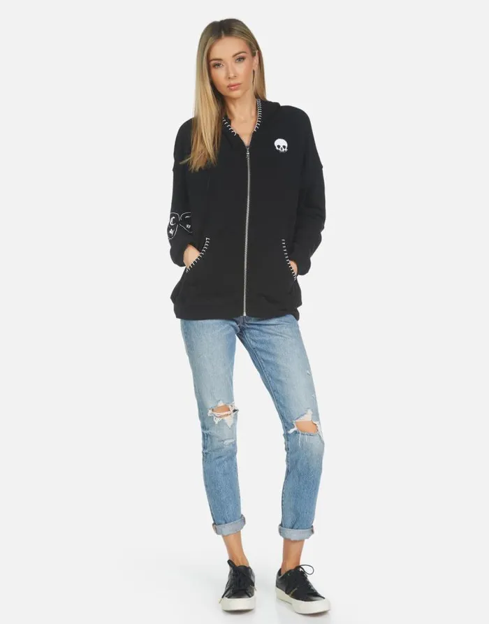 Koa Music Skull Black Women Lauren Moshi Hoodies