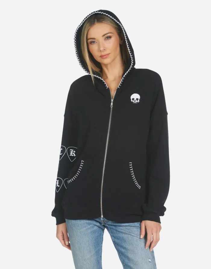 Koa Music Skull Black Women Lauren Moshi Hoodies
