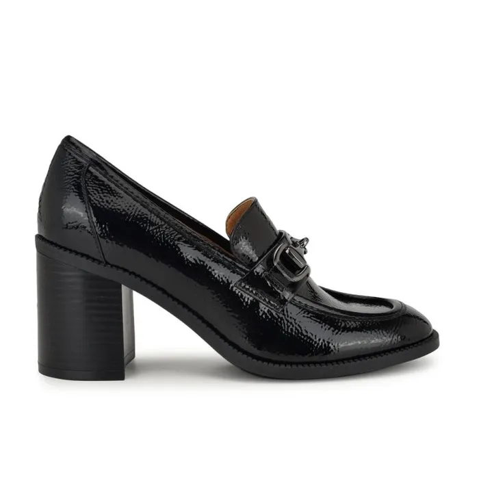Koolo Casual Moc Loafers Black Patent Women Nine West Heels
