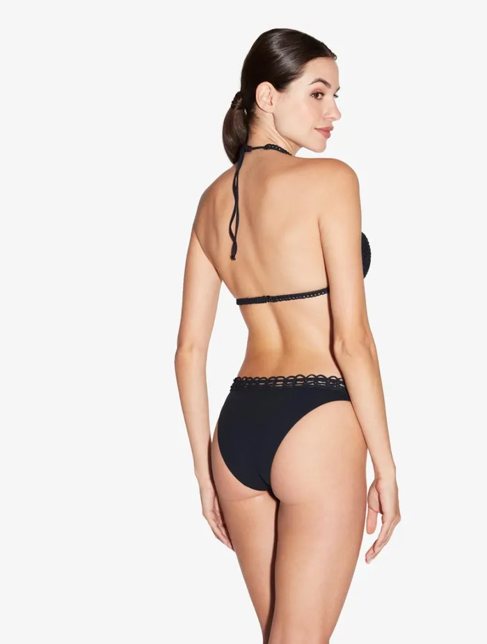 La Perla Bikini Top In Black With Soutache Women Bikinis