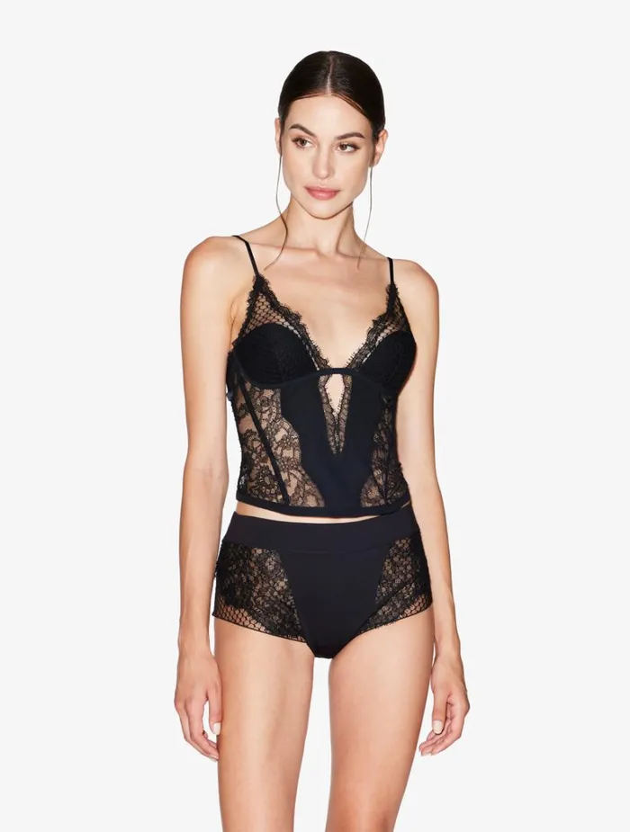 La Perla Corset With Leavers Lace Women Bodysuits and Bustiers
