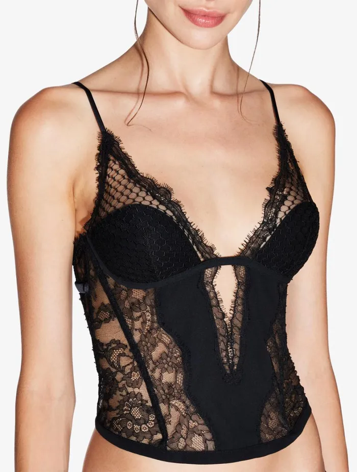 La Perla Corset With Leavers Lace Women Bodysuits and Bustiers
