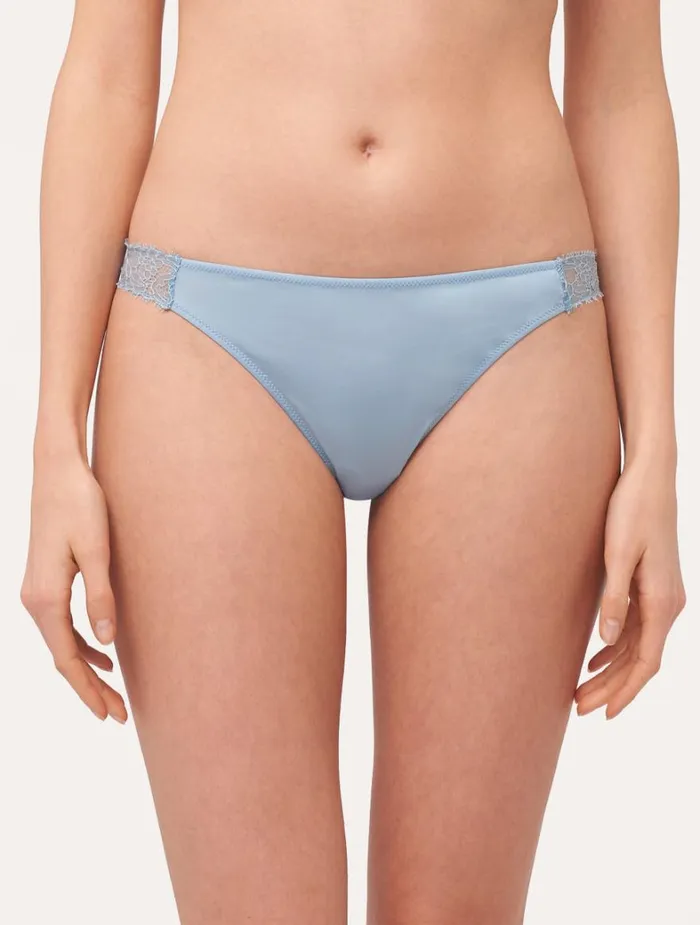 La Perla Lace Thong In Azure Women G String and Thong