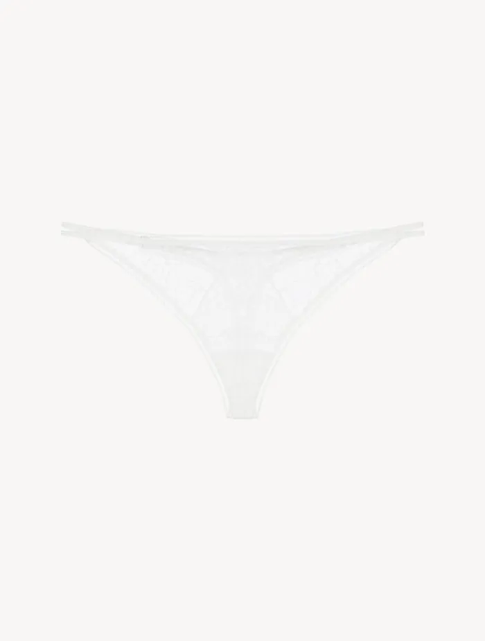 La Perla Lace Thong In Natural Women G String and Thong