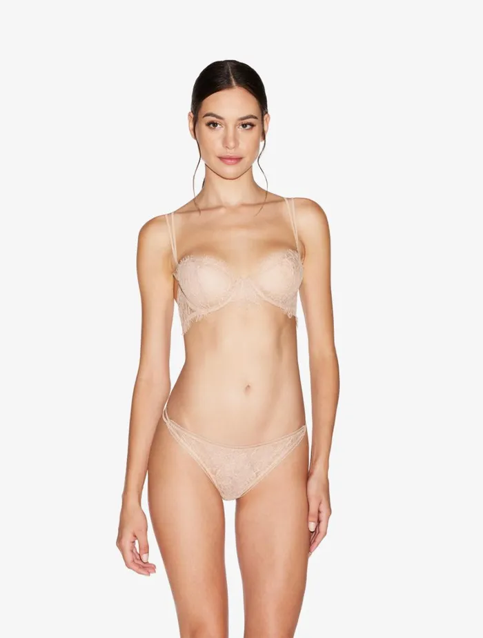 La Perla Lace Thong In Oak Blush Women G String and Thong