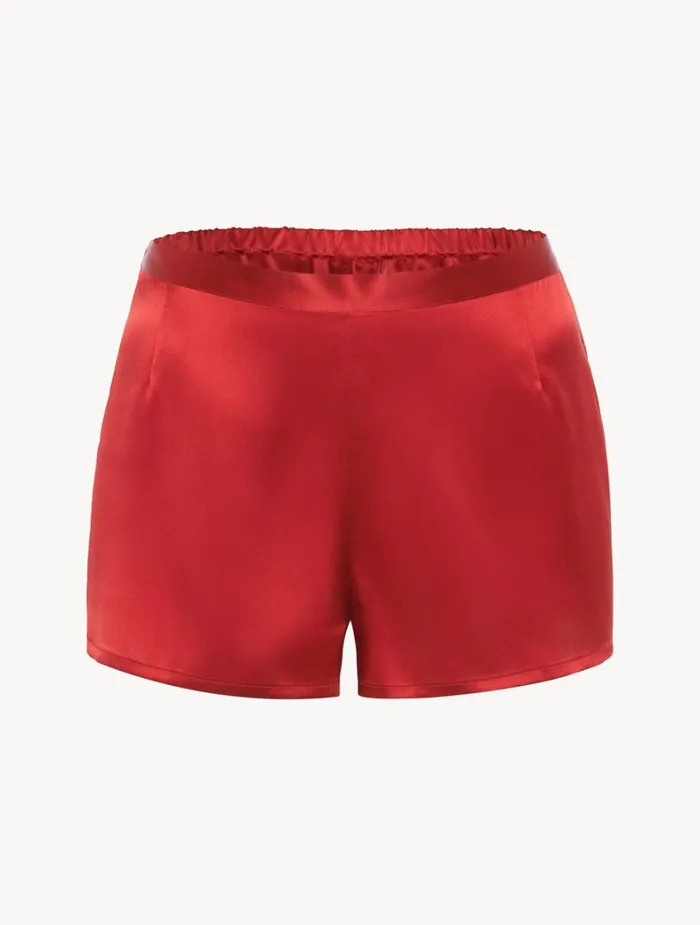 La Perla Luxury Silk Pajama Shorts In Garnet Women Pajamas