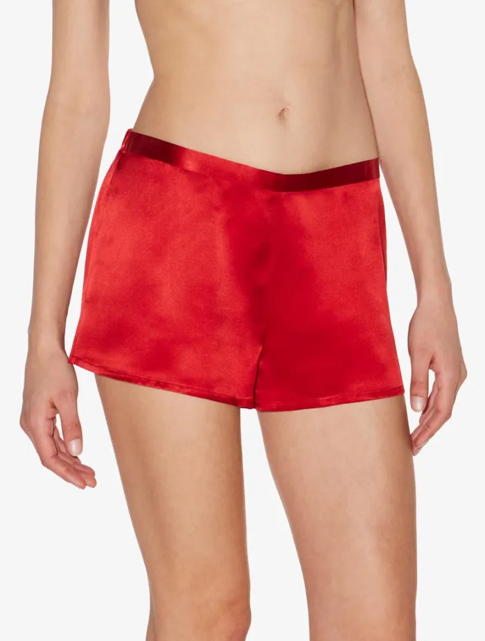 La Perla Luxury Silk Pajama Shorts In Garnet Women Pajamas