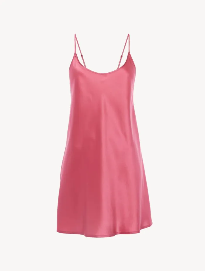 La Perla Silk Slip Dress In Wild Orchid Women Slips and Dresses