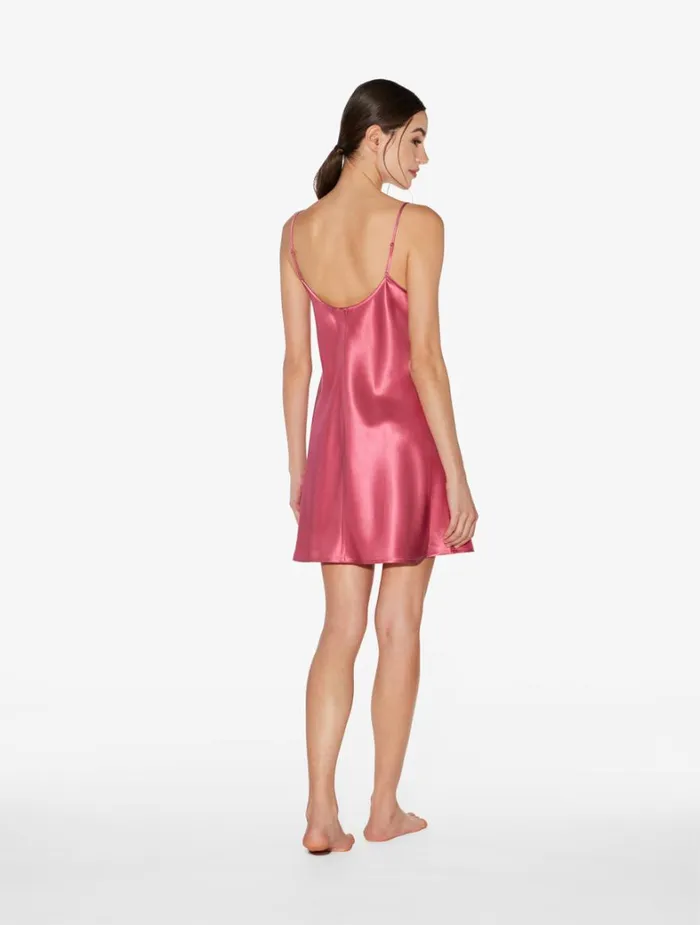 La Perla Silk Slip Dress In Wild Orchid Women Slips and Dresses