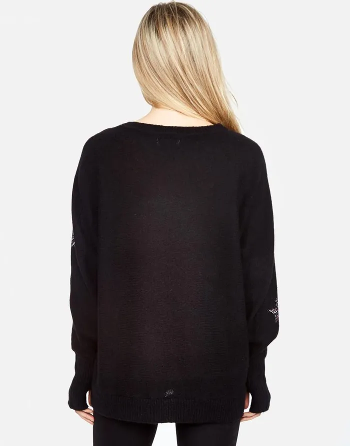 Ladona Crystal Elements Black Women Lauren Moshi Sweaters and Knits