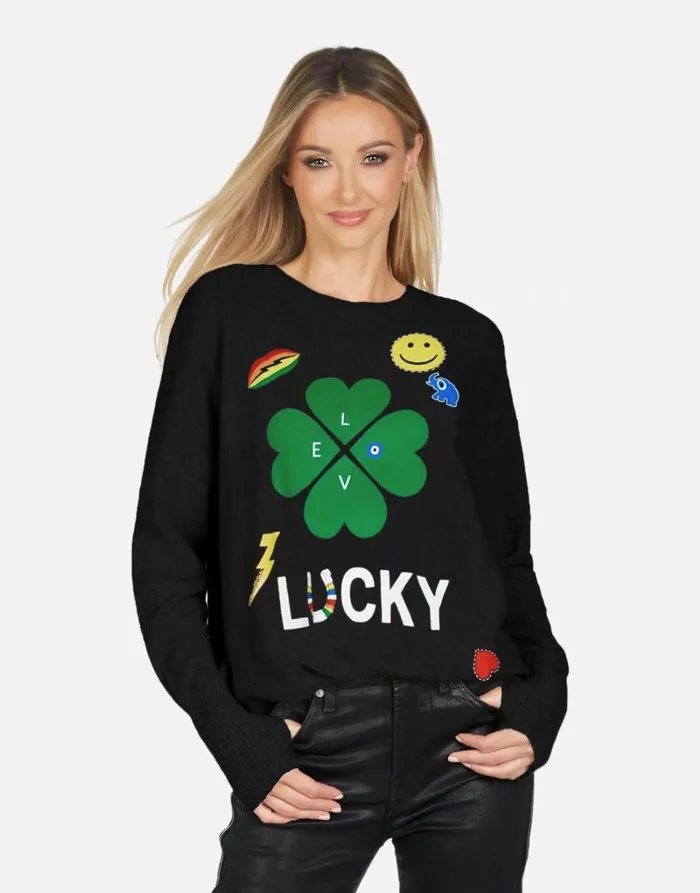 Ladona X Lucky Clover Black Women Lauren Moshi Sweaters and Knits