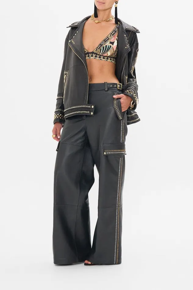 LEATHER UTILITY PANT THEY CALLED HER NEFERTARI They Called Her Nefertari Womens Camilla Pants