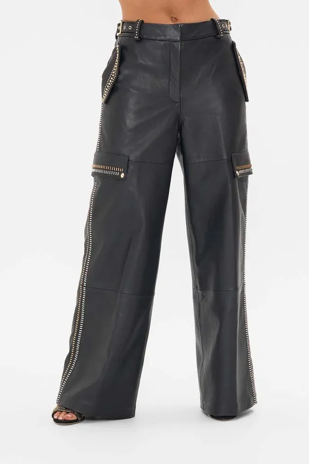 LEATHER UTILITY PANT THEY CALLED HER NEFERTARI They Called Her Nefertari Womens Camilla Pants
